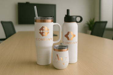 WHITE ROSE TUMBLER SET