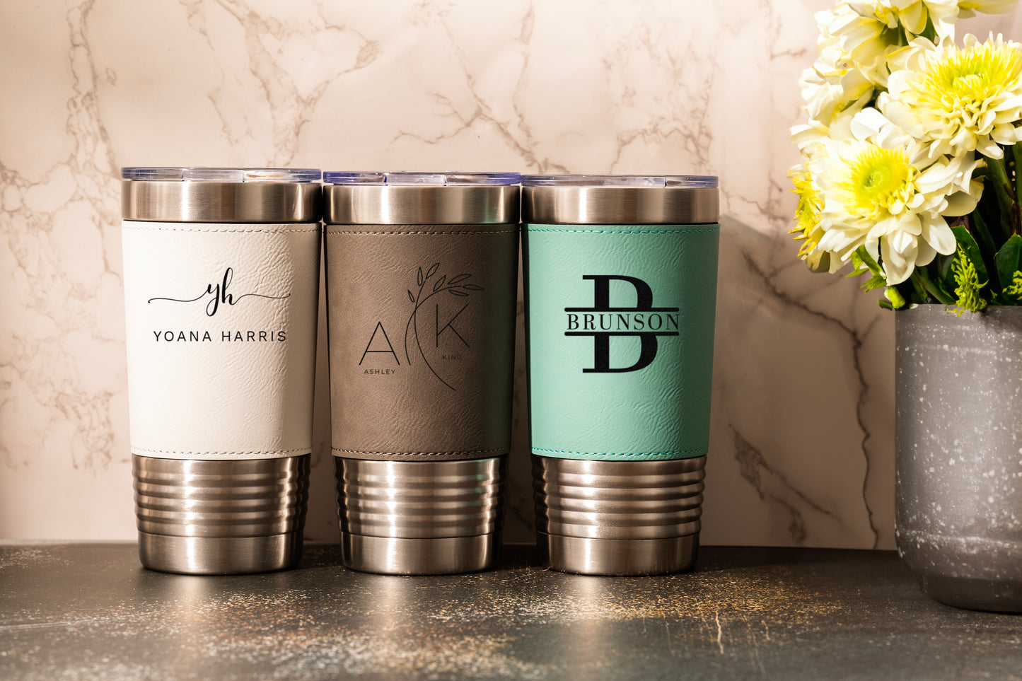 LEATHER TUMBLER