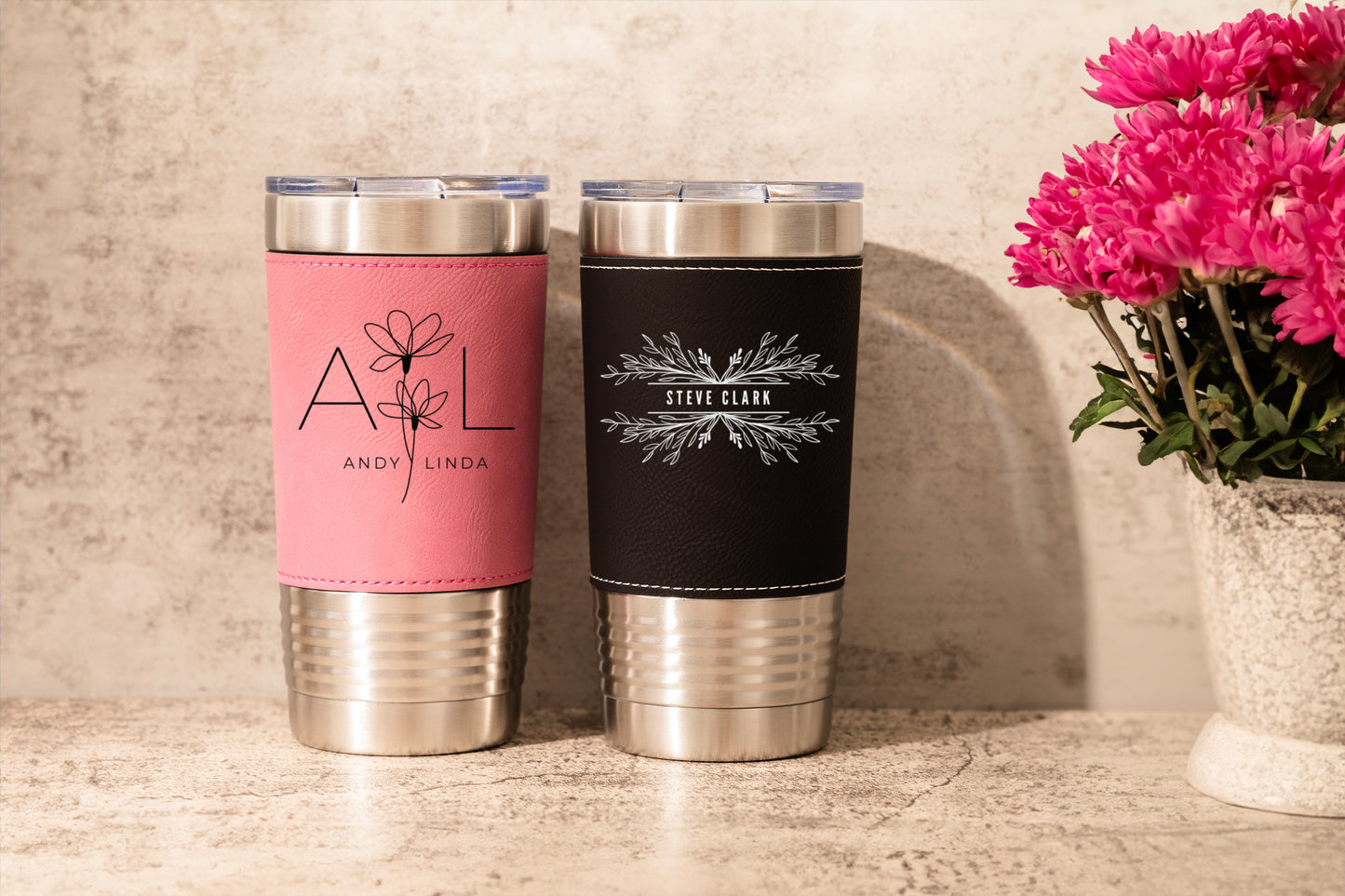 LEATHER TUMBLER