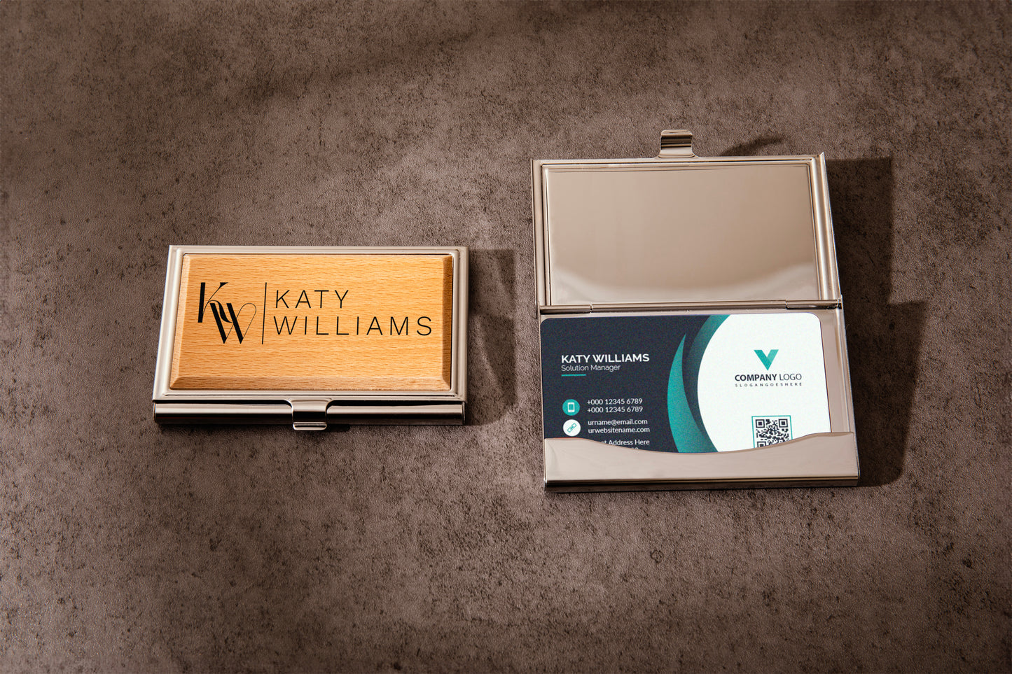 BAMBOO CARD HOLDER