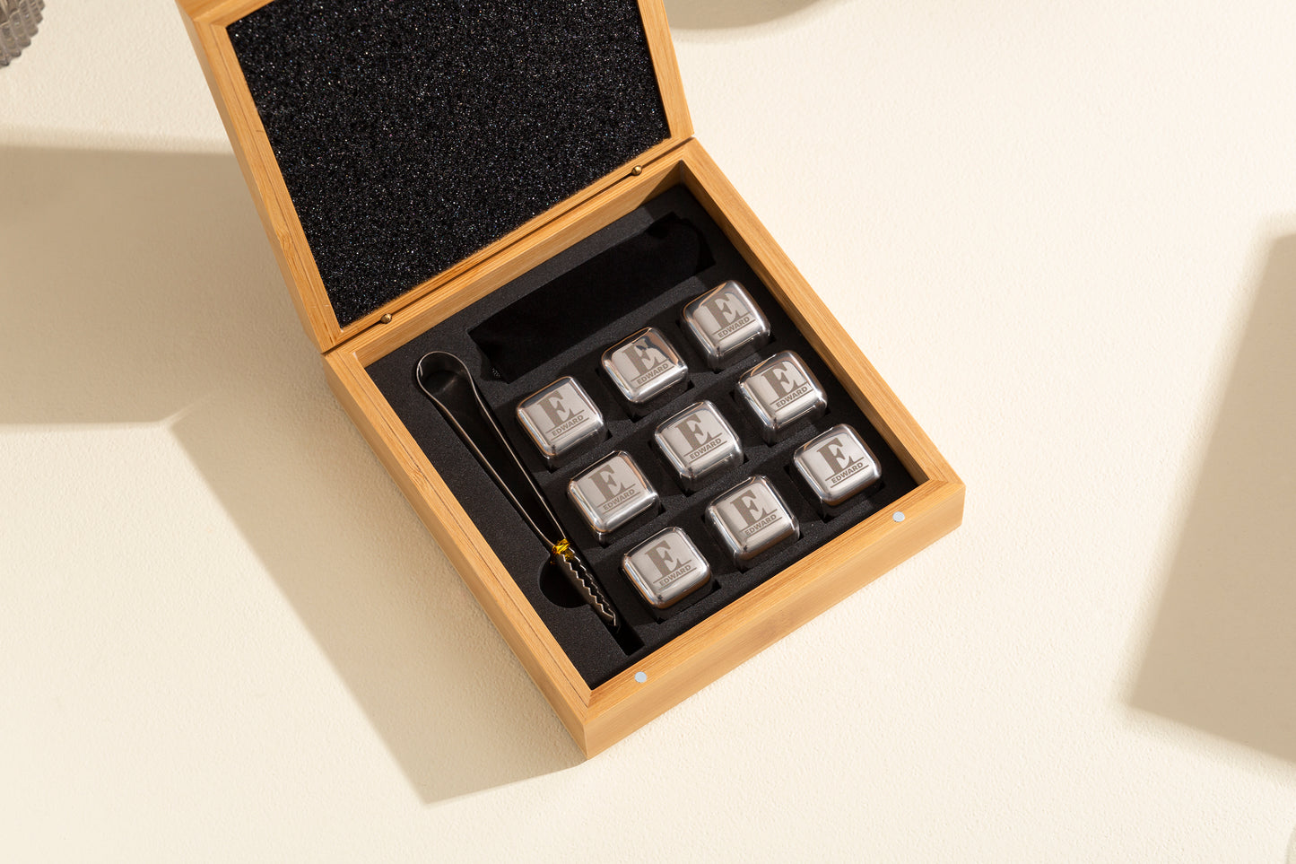 Bamboo Whiskey Stone Set