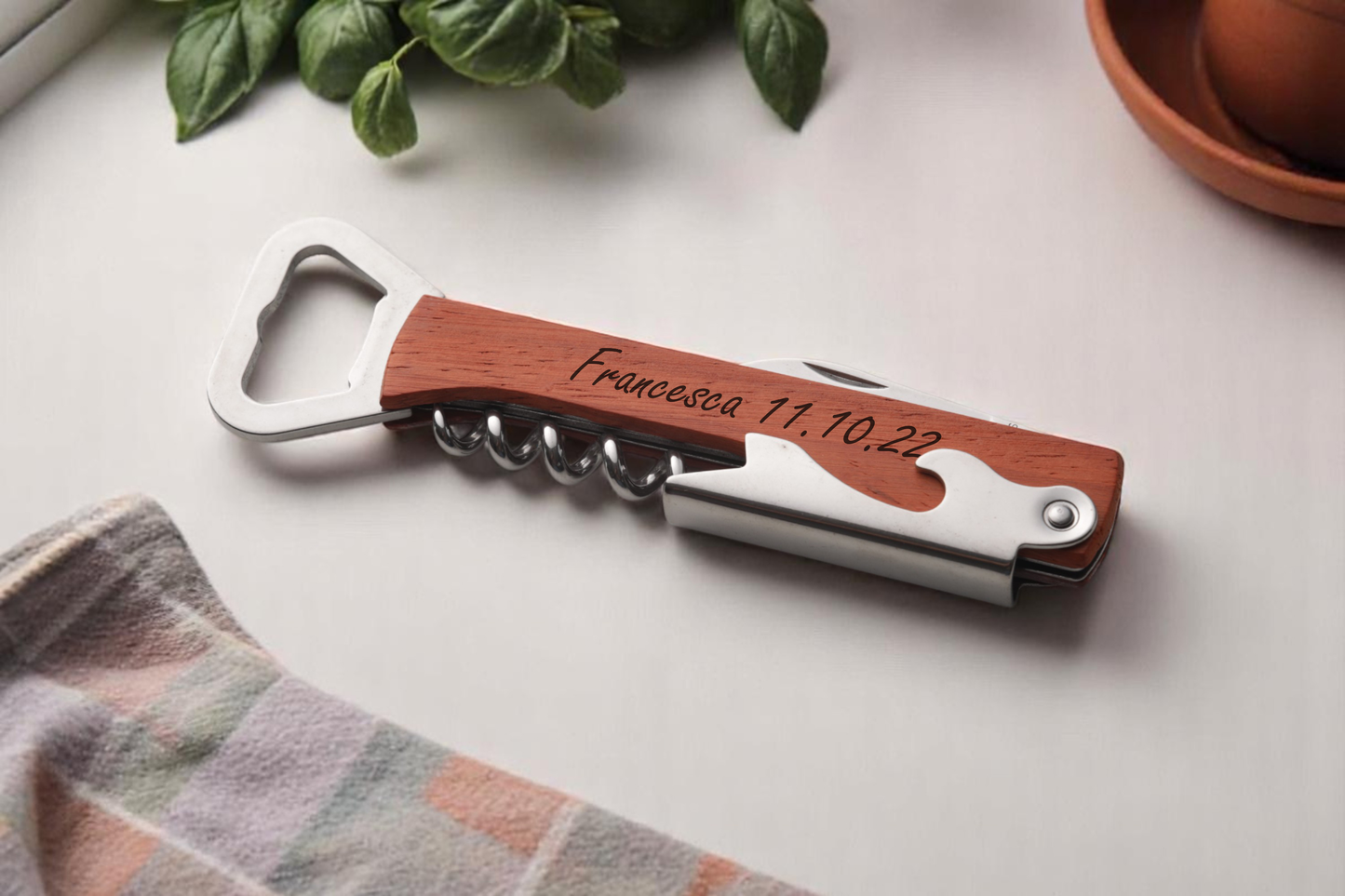 BOTTLE OPENER & VINE CORKSCREW