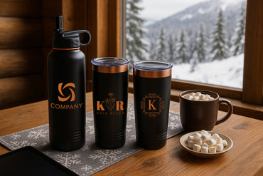 BLACK ROSE TUMBLER SET