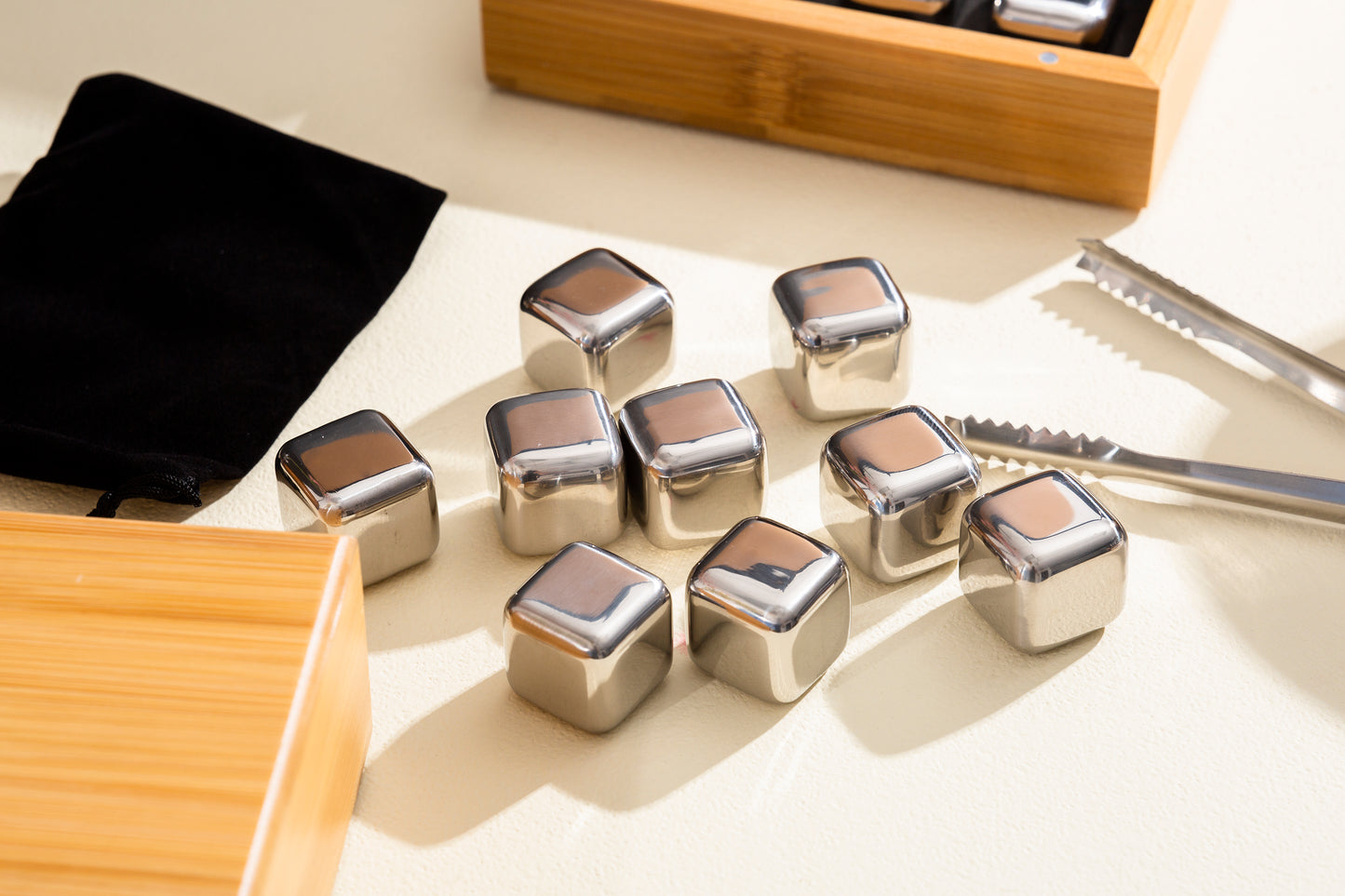 Bamboo Whiskey Stone Set