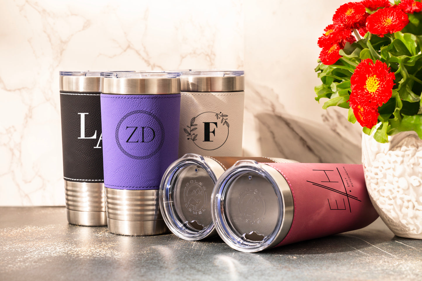 LEATHER TUMBLER