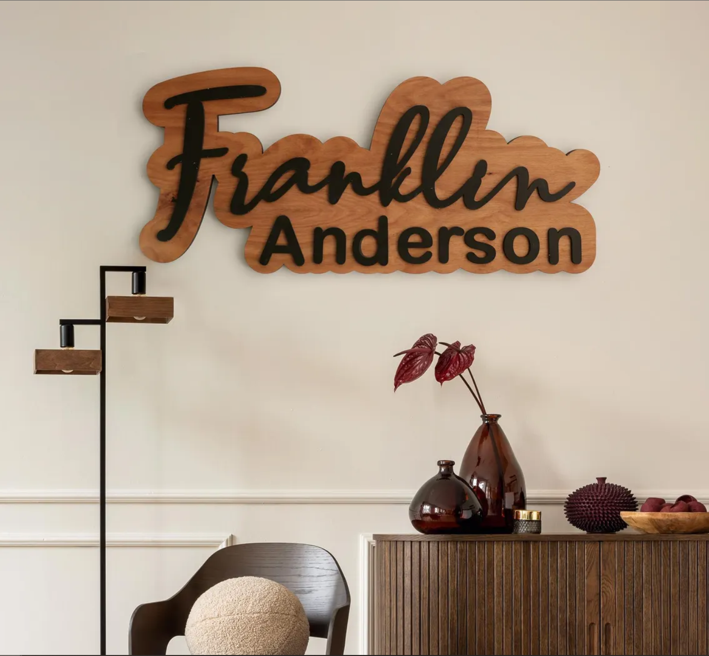 Wood Wall Name Sign