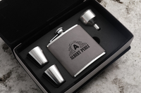 Leather Flask Gift Set