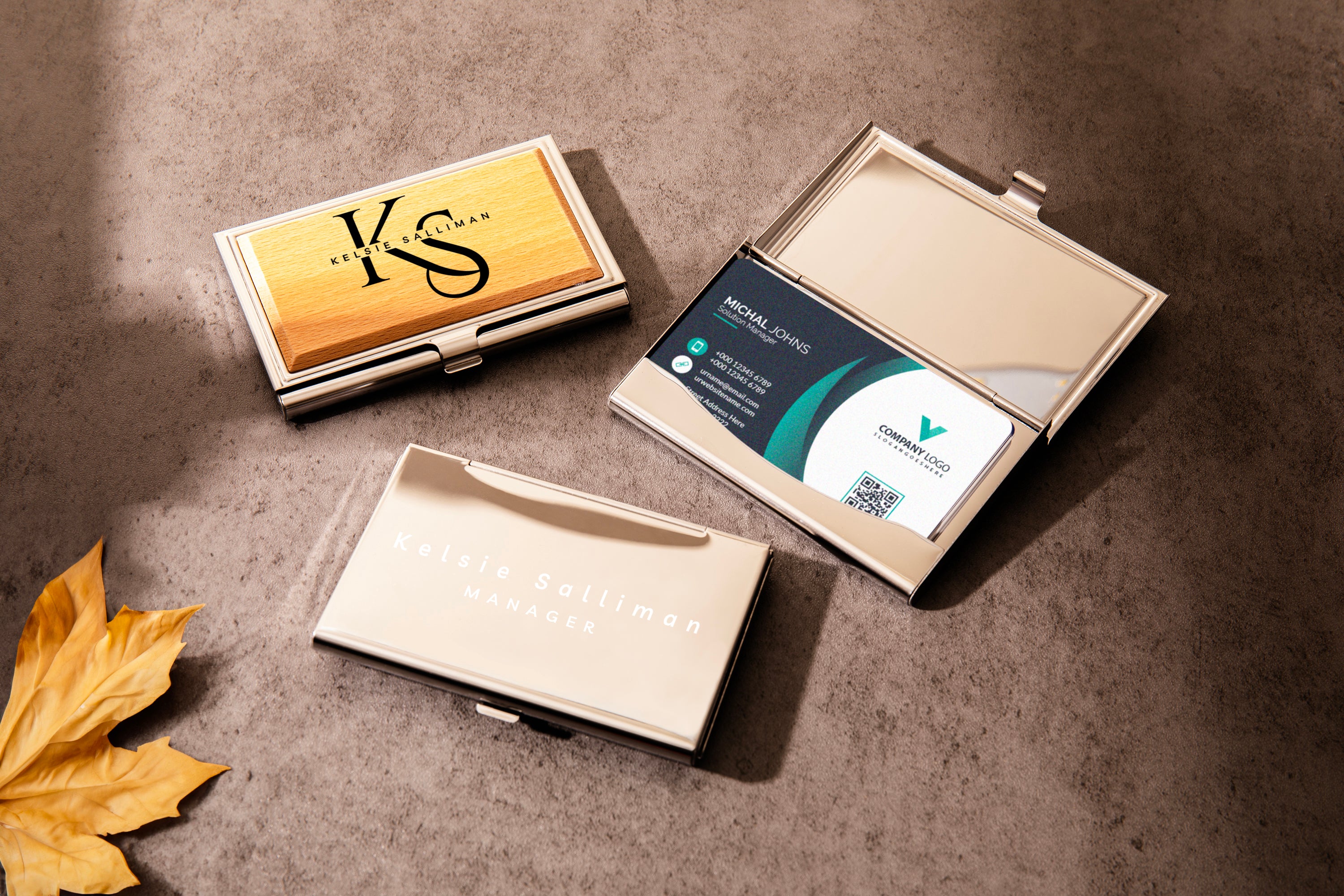 BAMBOO CARD HOLDER