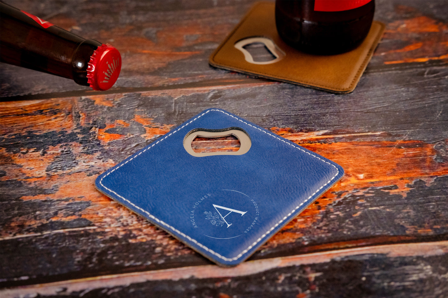 BOTTLE OPENER COASTER