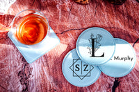 Leather Round Coaster Set